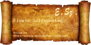 Eisele Szilveszter névjegykártya